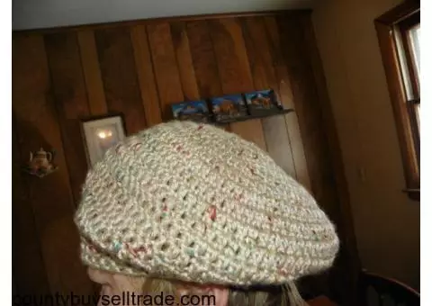 hand crocheted slouch hats